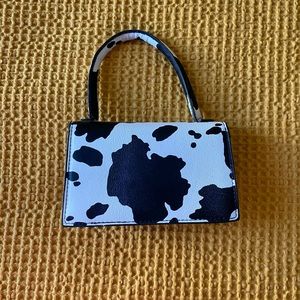 SHEIN cow print mini purse